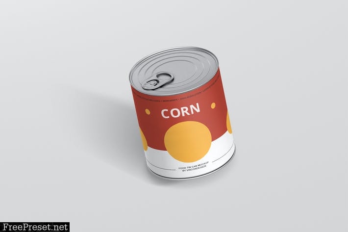 Food Tin Can Mockup Medium Size