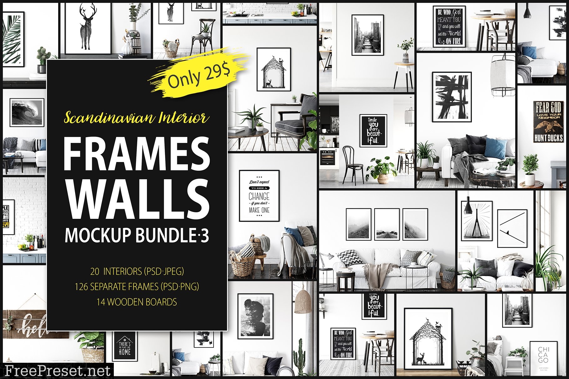 Frames & Walls Scandinavian Bundle-3 3723701