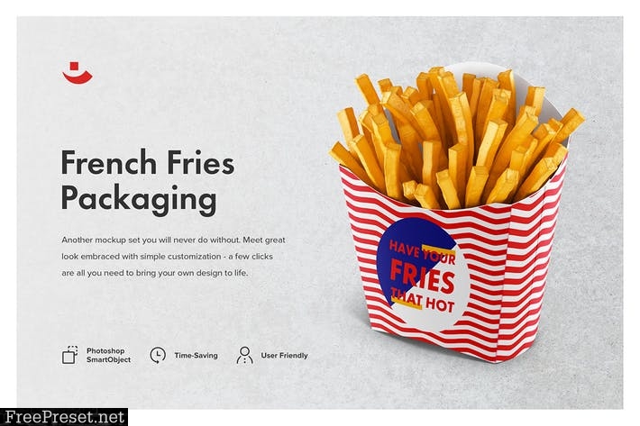 French Fries Packaging Mockup Set