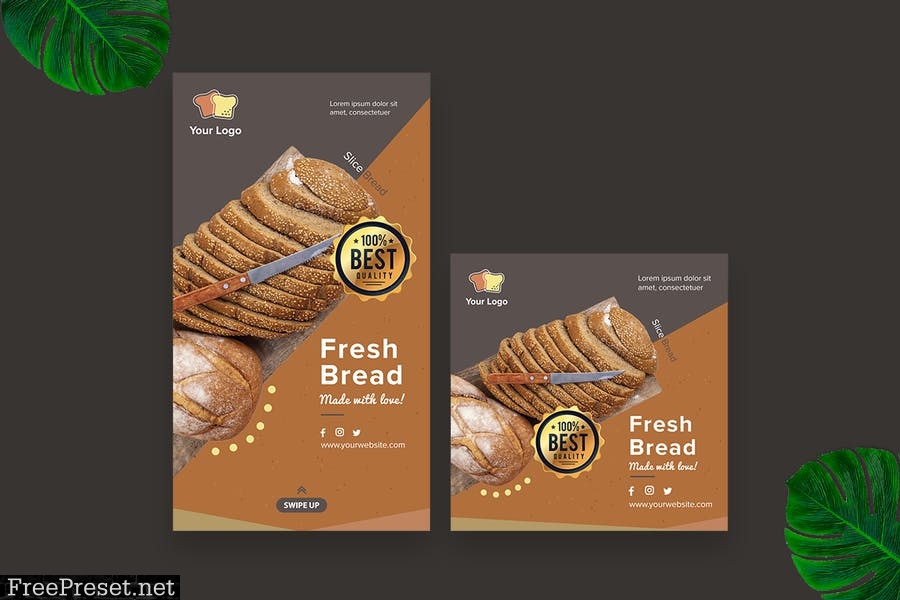 Fresh Bread Instagram Post Story