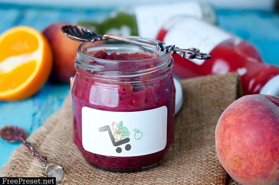 Fruit smoothies mockup Jars Bundle