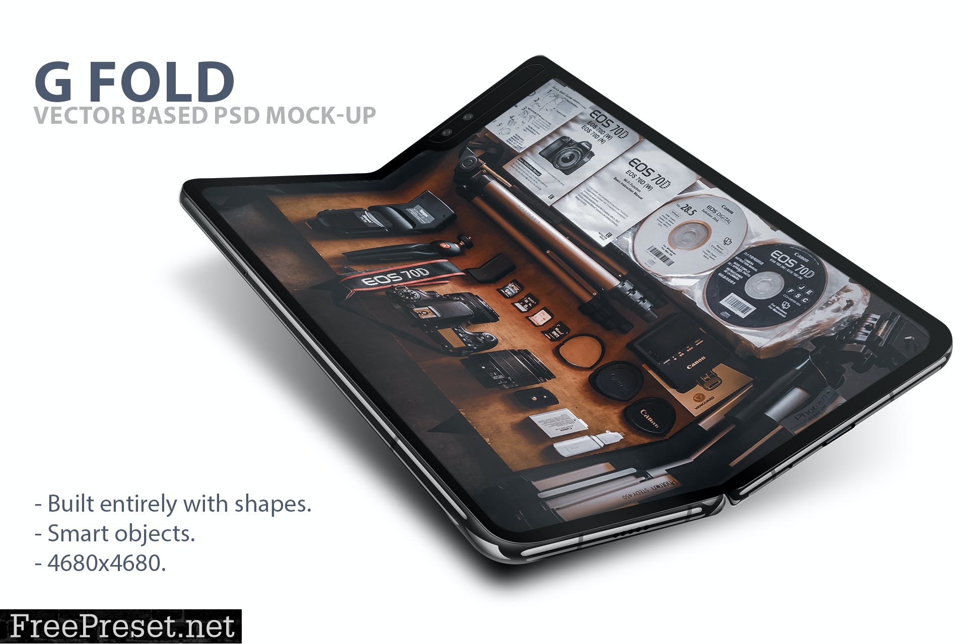 G Fold Smartphone PSD Mock-Ups FLCQPNH