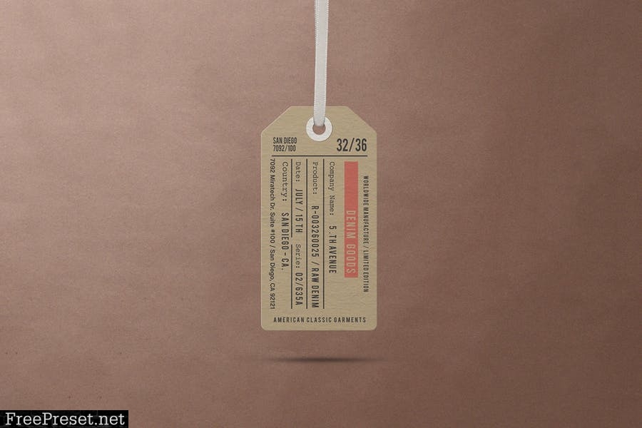 Garment Label Tag Mockups