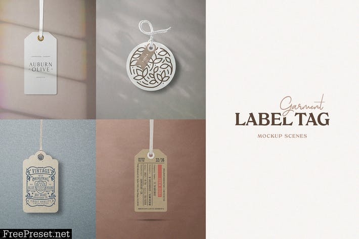 Garment Label Tag Mockups