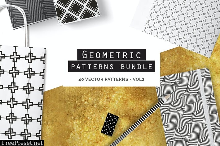 Geometric Seamless Patterns Bundle P5QM7K