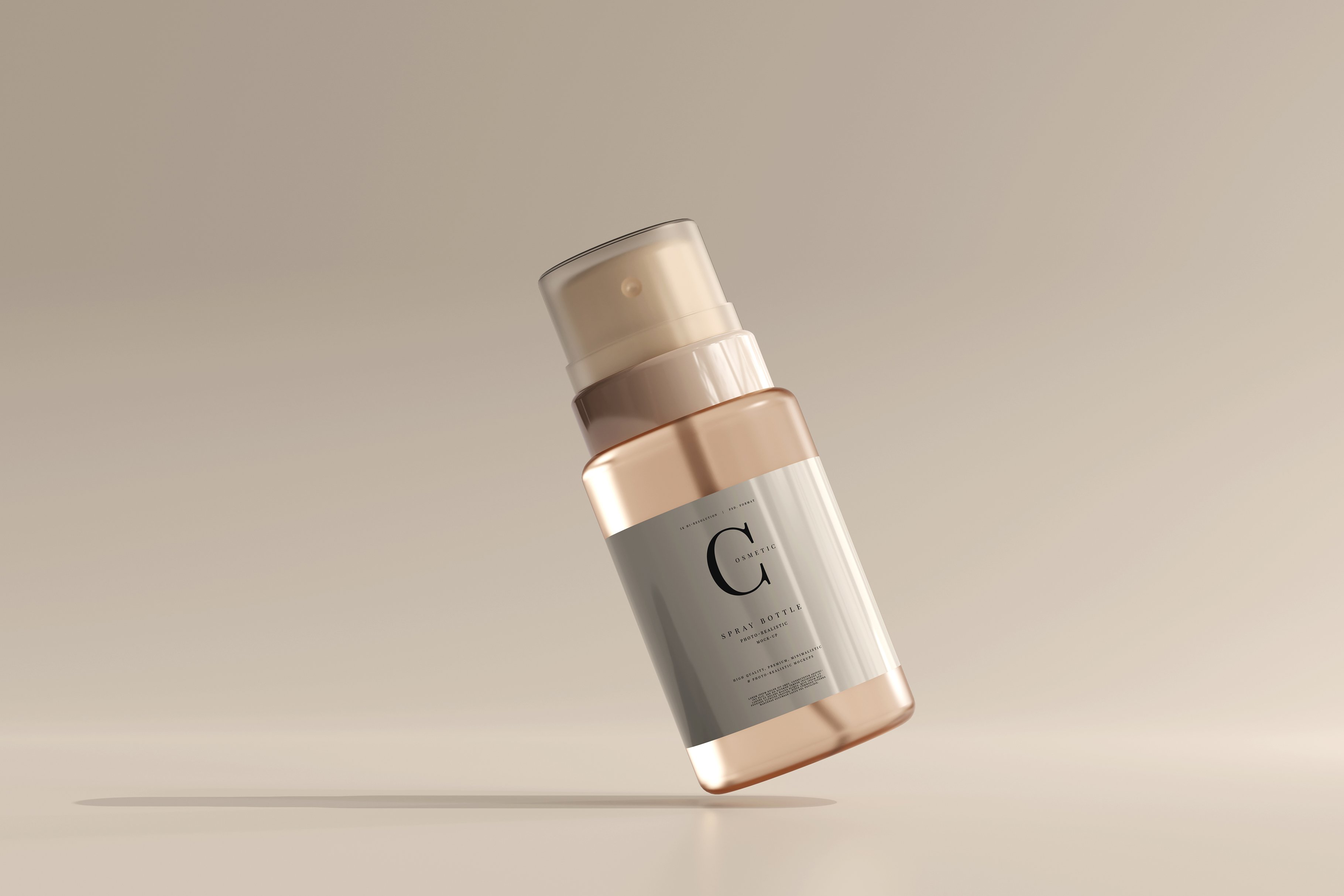 Glass Cosmetic Spray Bottle Mockup 6006696