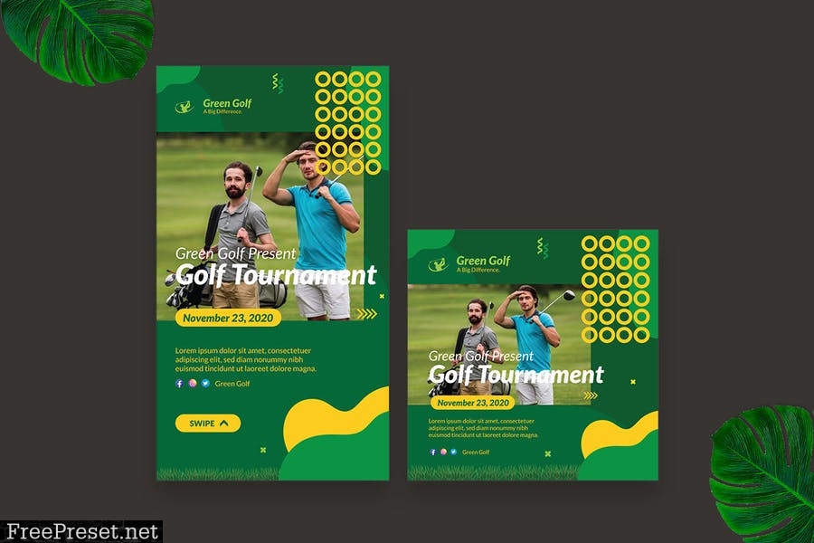 Golf Tournament Instagram Post Story JBAT2Y6