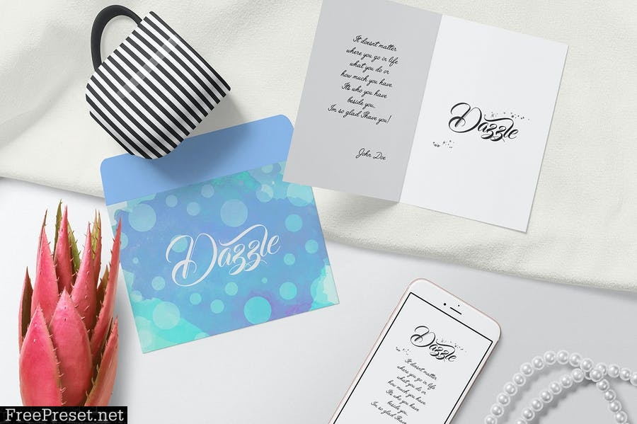 Gorgeous Card & Envelope Mockup Scenes HHBEED