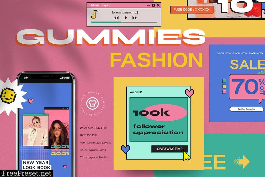 Gummies Fashion Instagram Set SUJJDWX