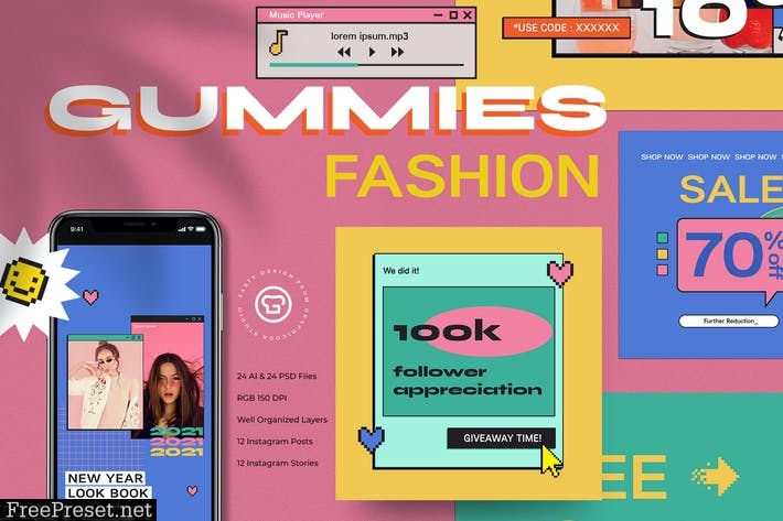 Gummies Fashion Instagram Set SUJJDWX