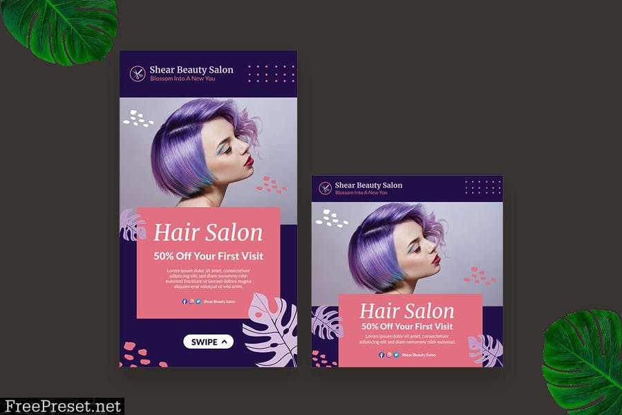 Hair Salon Instagram Post Story HMCFNGT