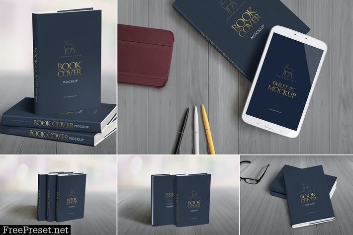 Hard Book Mockups  AGR68X