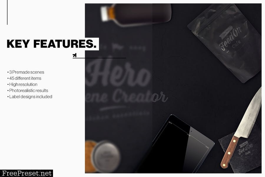 Hero Kitchen Essentials Mockup Creator PFTLL6