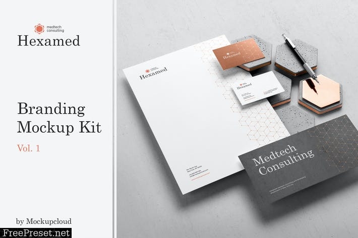 Hexamed Branding Mockup