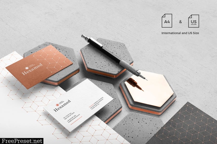 Hexamed Branding Mockup