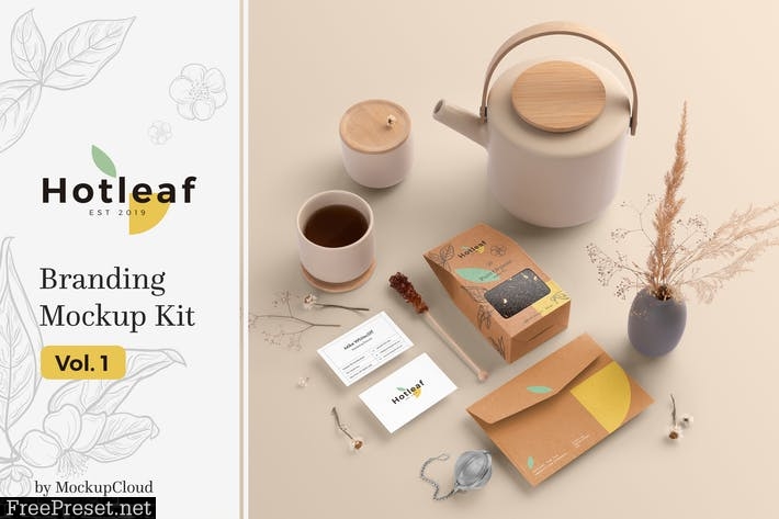 Hotleaf – Teahouse Branding Mockups Vol 1