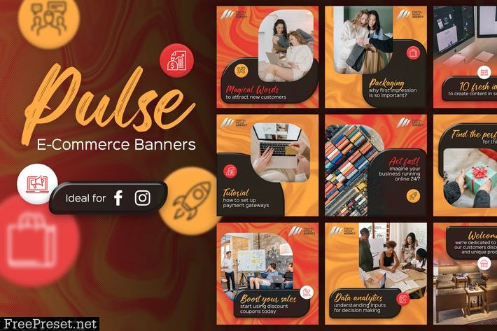 Instagram Banners for E-commerce and Shopping YPNJGTH