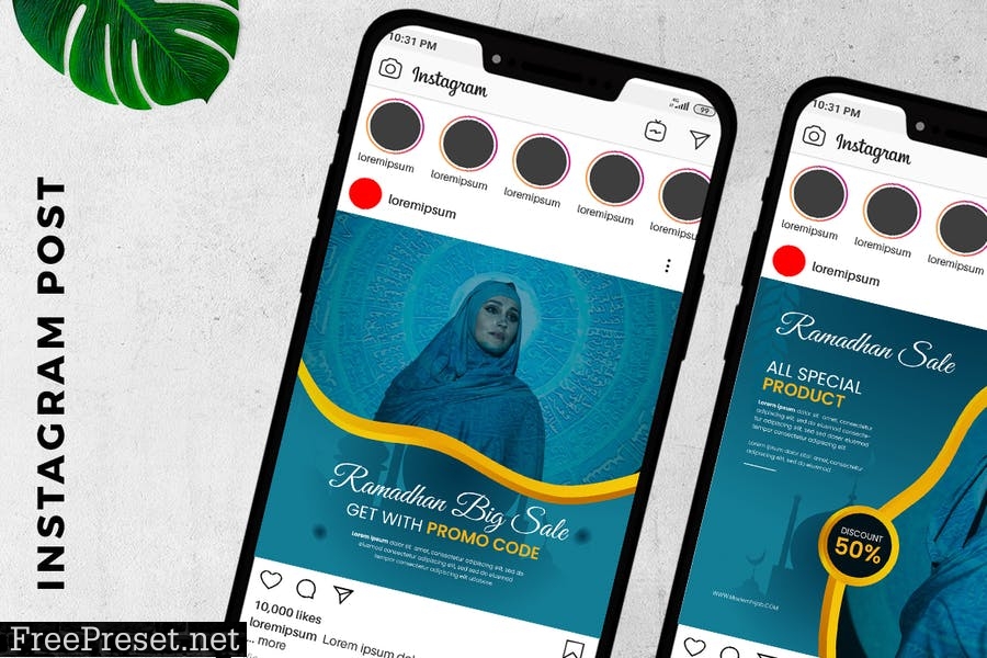 Instagram Post Ramadan Sale Marketing Promotion
