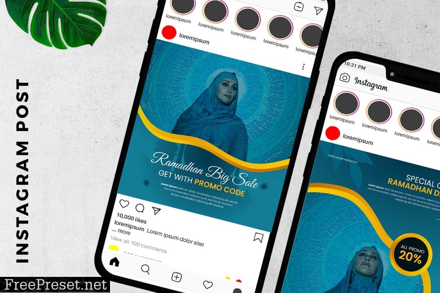 Instagram Post Ramadan Sale Marketing Promotion