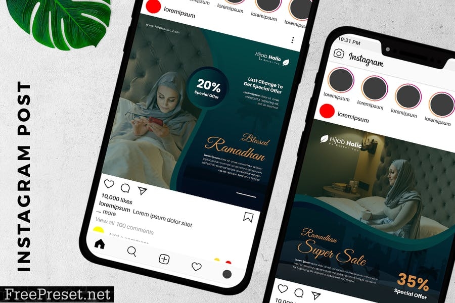 Instagram Post Ramadan Sale Marketing Promotion 56YDTTP