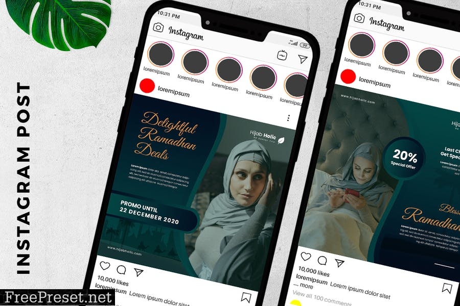 Instagram Post Ramadan Sale Marketing Promotion 56YDTTP