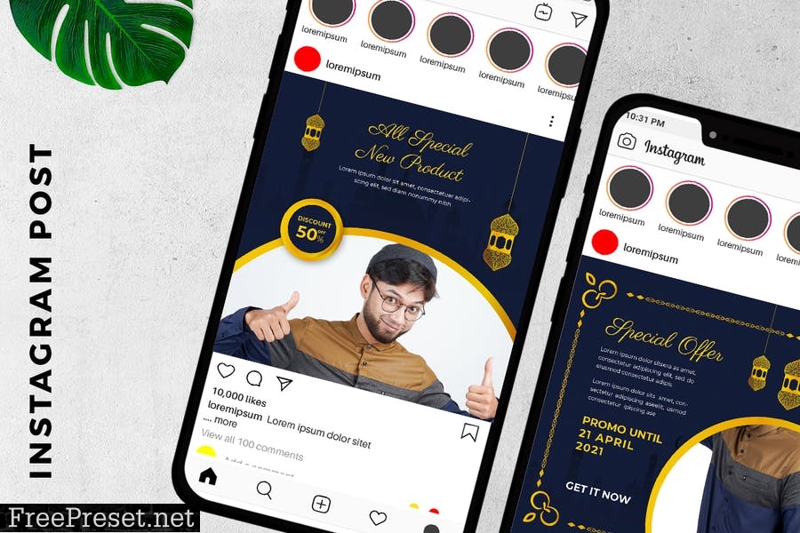 Instagram Post Ramadan Sale Marketing Promotion 6TCBR2R