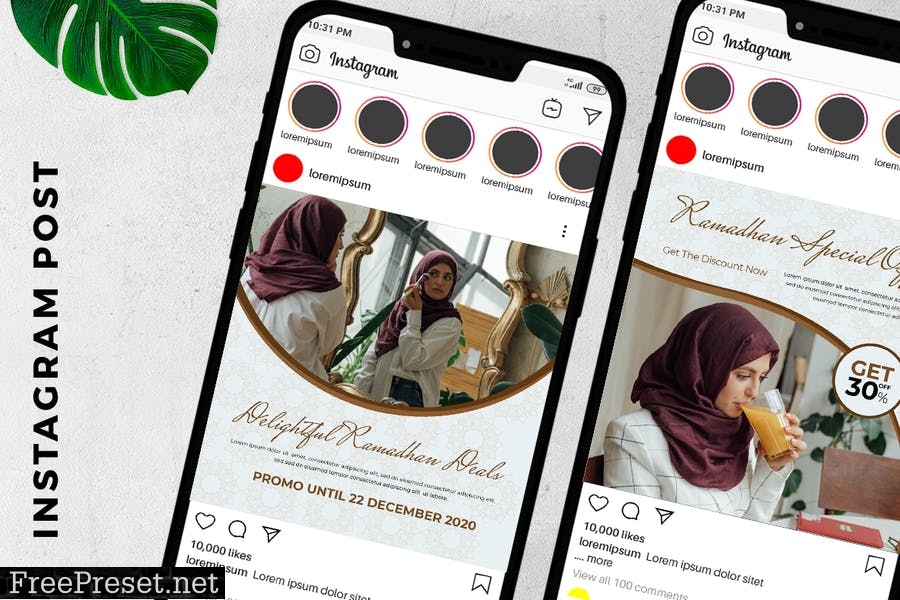 Instagram Post Ramadan Sale Marketing Promotion 6WLEWWD