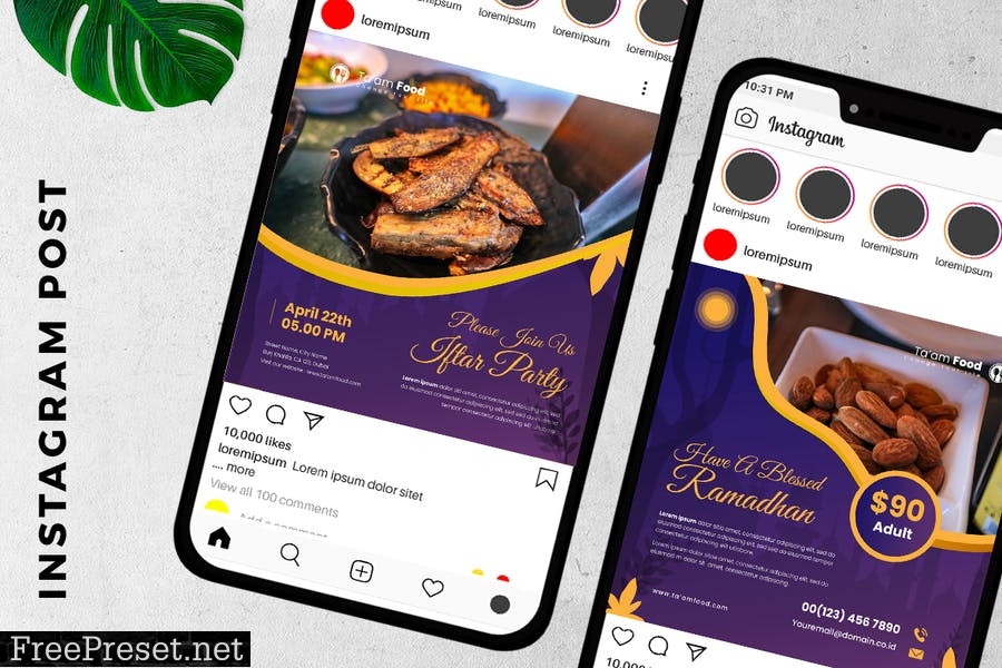 Instagram Post Ramadan Sale Marketing Promotion AN82V62
