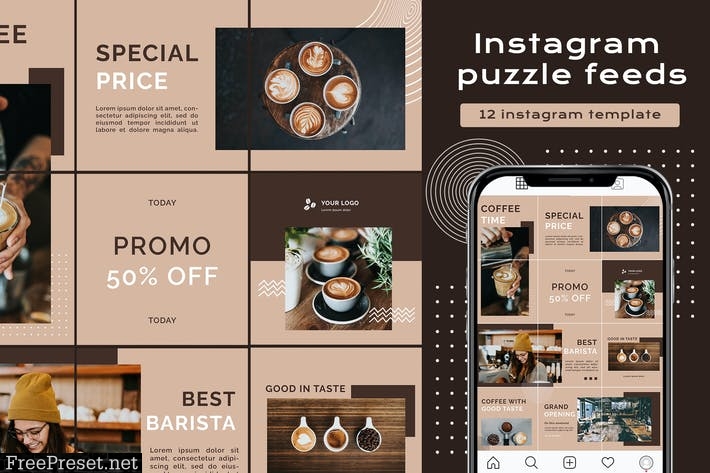 Instagram Puzzle - Cafe grand opening WH6Q9Z4