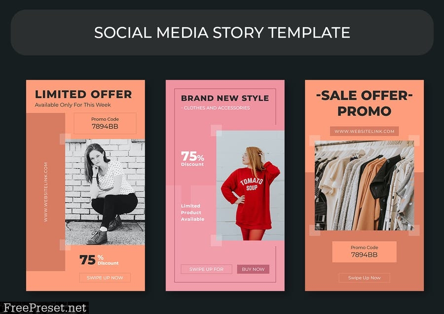 Instagram Story Template Vol 09 FBJSW89