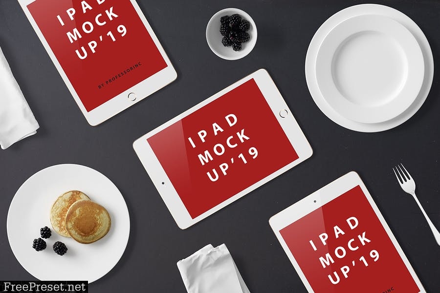 iPad Mini Mockup - Breakfast Set