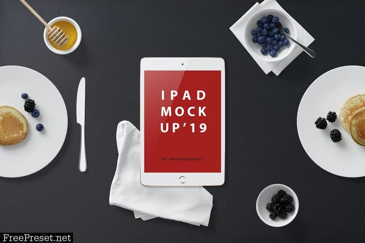 iPad Mini Mockup - Breakfast Set