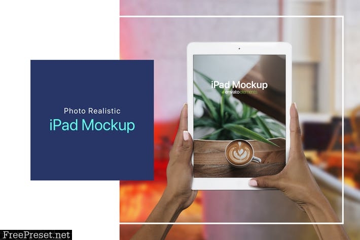 iPad on Hand Photoshop Mockup - v.2 VPAJ5P