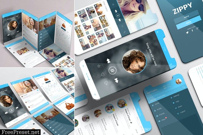 iPhone App Mockups HP7YVUW