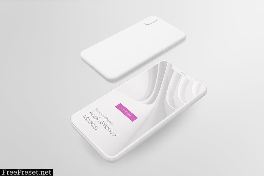 iPhone X Mockup Clay Version