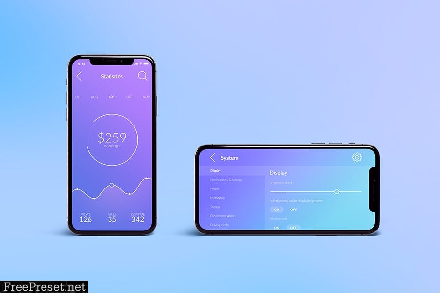 Isolated Phone X Mock-up