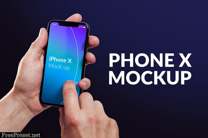 Isolated Phone X Mock-up