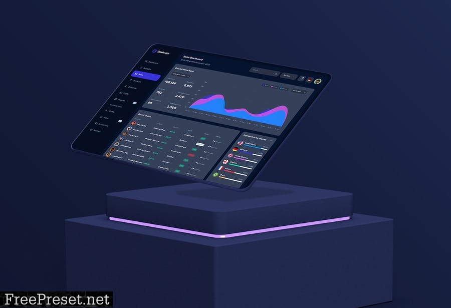 Isometric Device Presentation Mockup DDR65FY