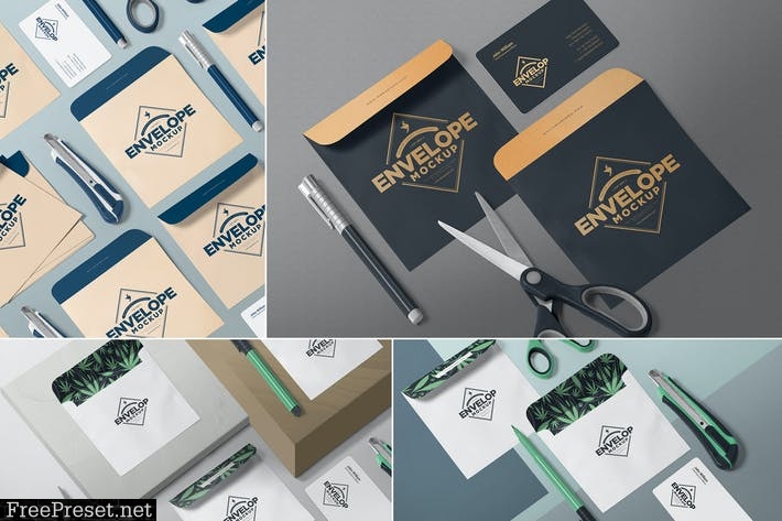 Isometric Envelope Mockups TB7HY3