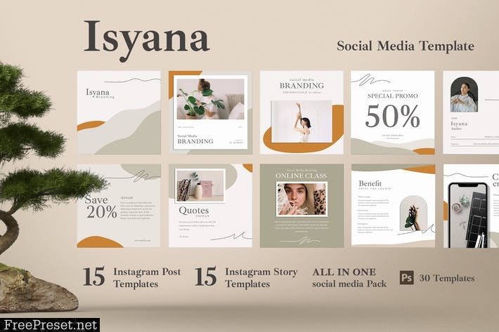 Isyana - 30 Instagram Post & Story Template 36HCJ6E