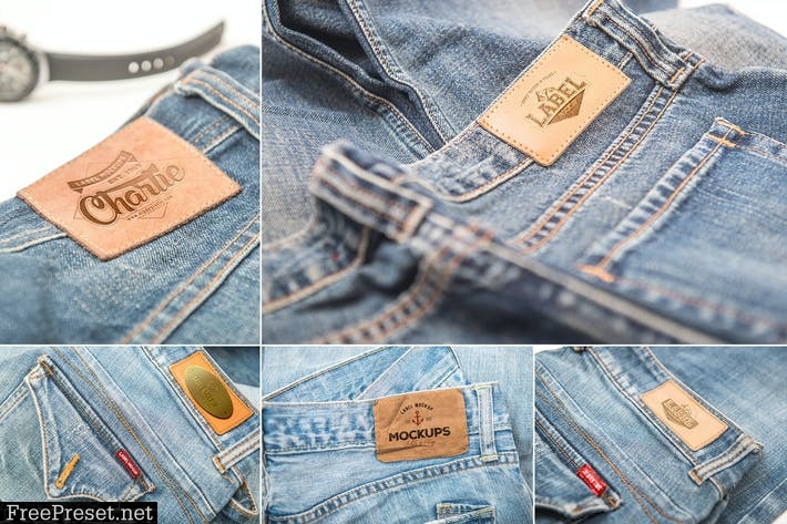 Jeans Label Mockups T8F48T