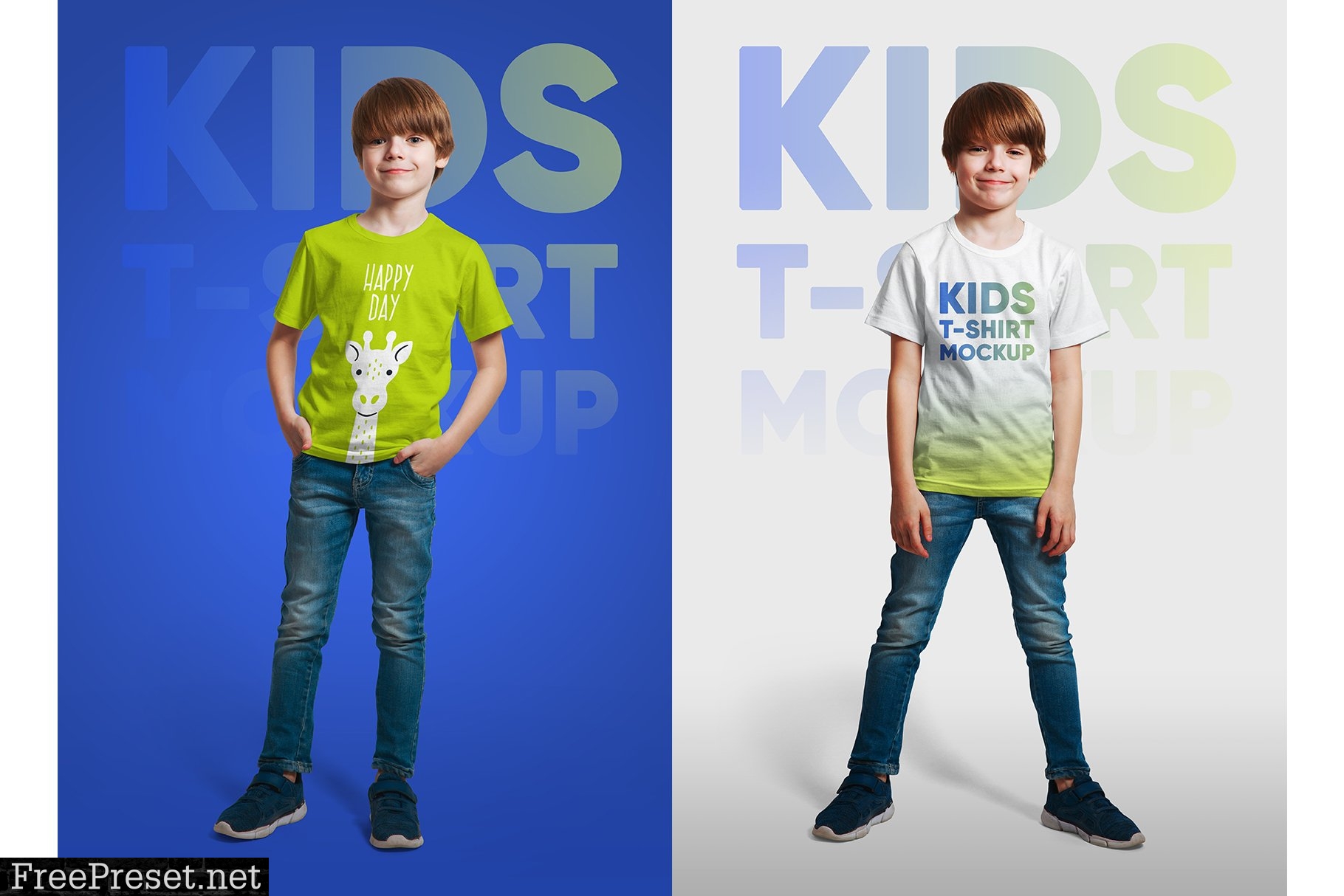 Kids Boy T-Shirt Mockups. Part 1 5336705