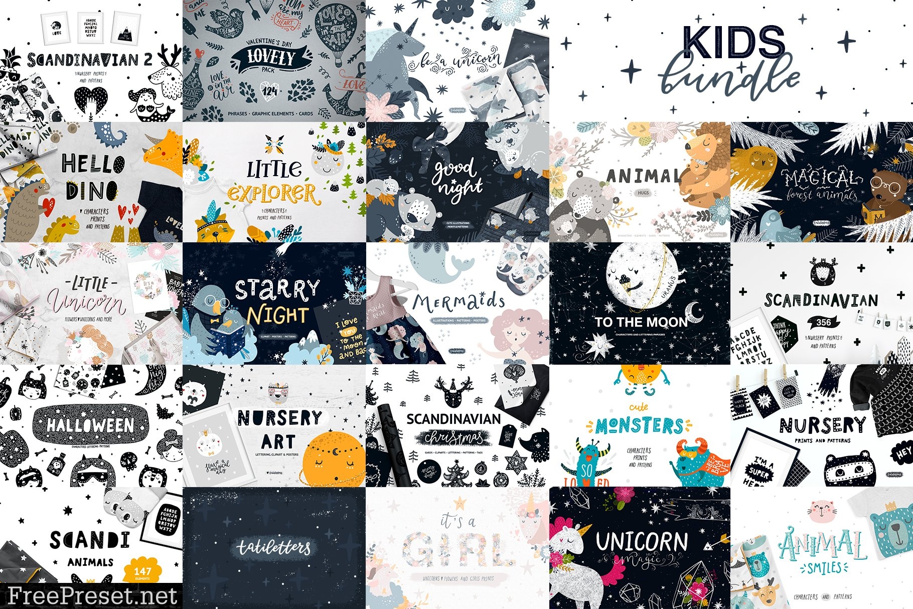 Kids Bundle / Graphic & Patterns 3342752