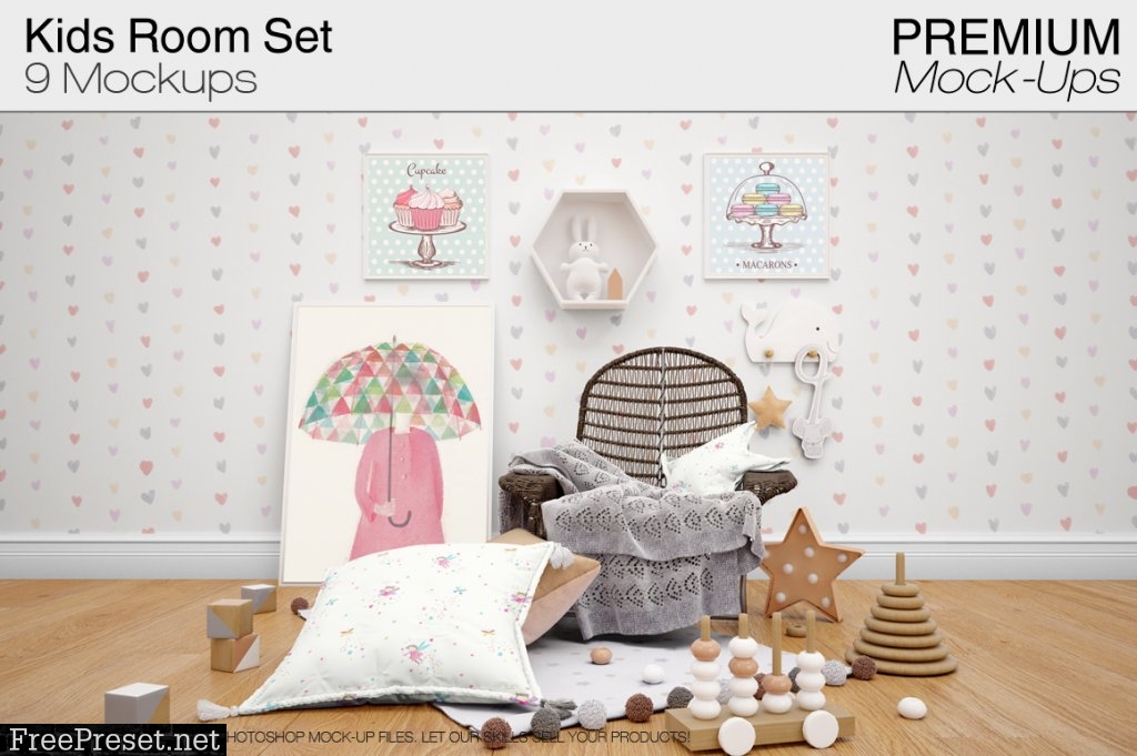 Kids Collection: 85 Projects, 390+ PSD Mock-Ups