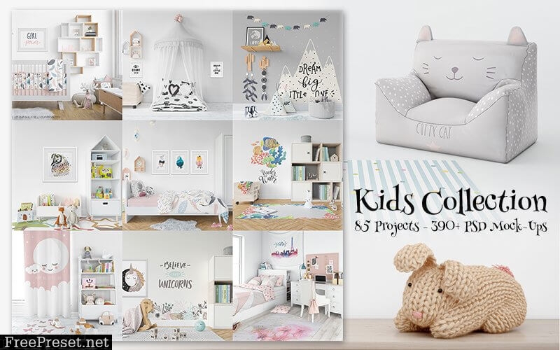 Kids Collection: 85 Projects, 390+ PSD Mock-Ups