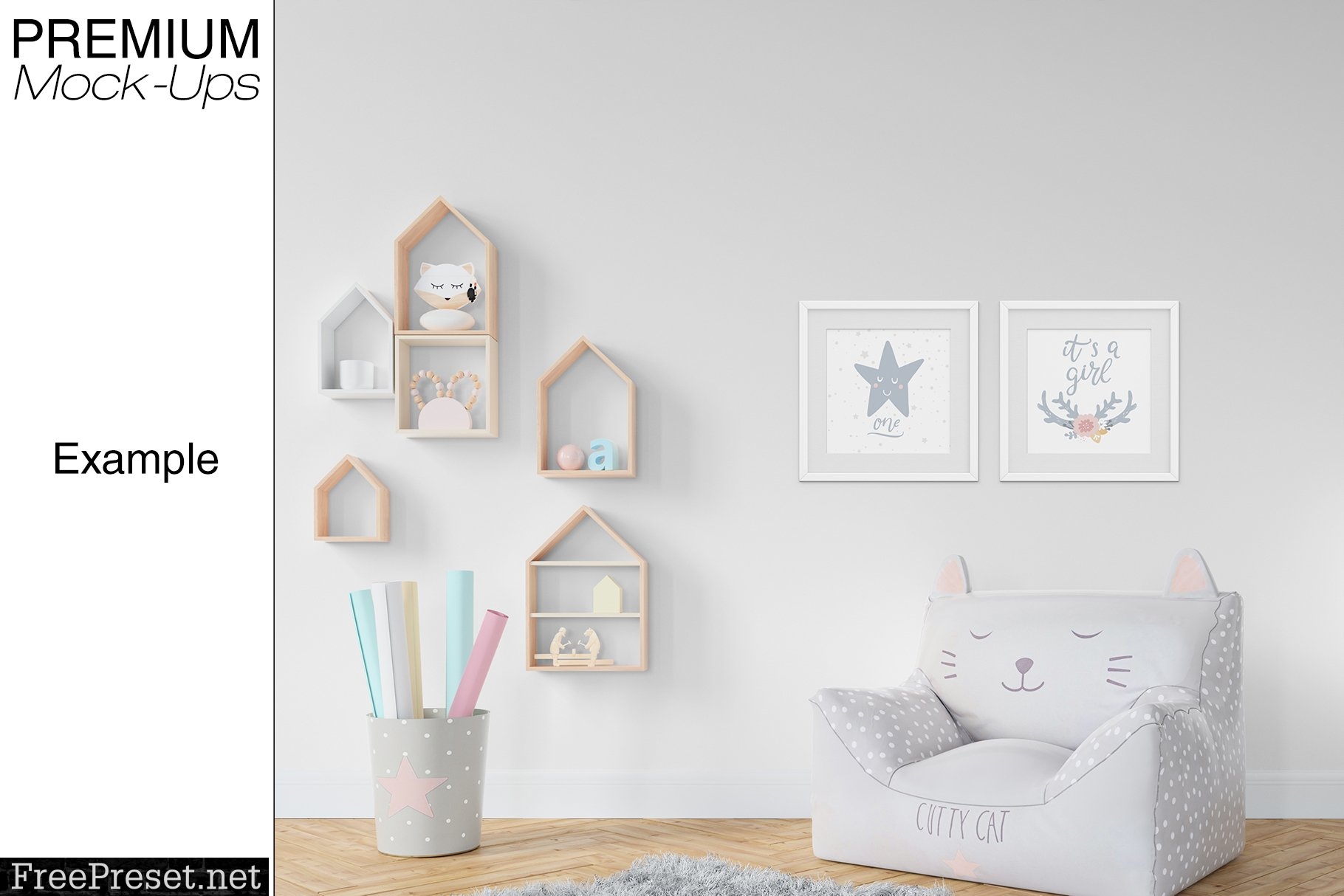 Kids Room - Wall & 90 Custom Frames 2478220