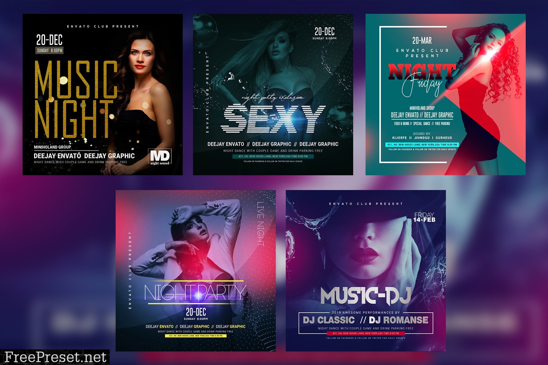 LADIES NIGHT Flyer Template Bundle 3404959