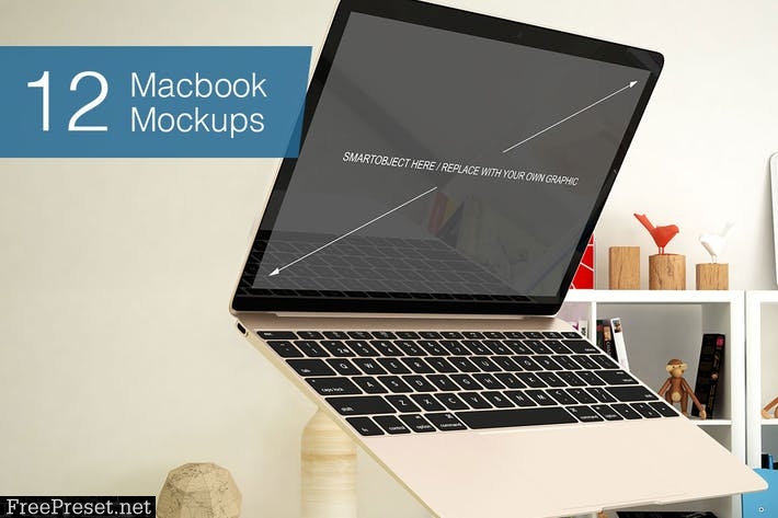 Laptop Mockup - 12 Poses