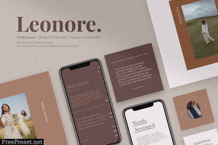 Leonore Social Media Templates C3YYYRS