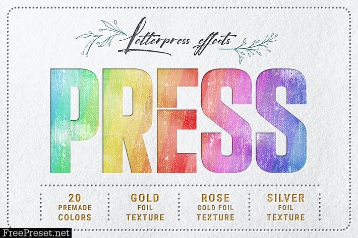 Letterpress - Text & Logo PSD Mockups HLTRWZQ